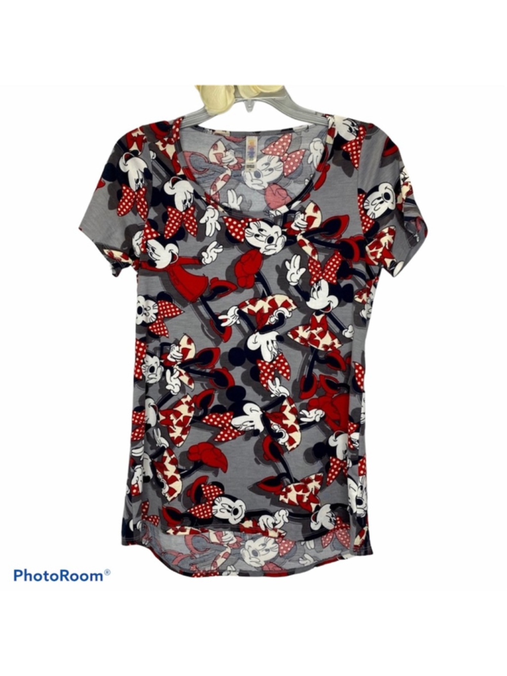 LuLaRoe Top Disney Minnie Mouse Dots Short Sleeve Soft Lightweight Shirt XS